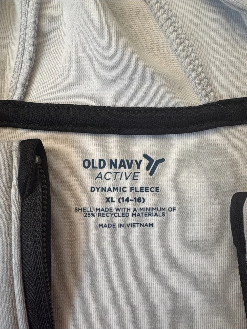 Old Navy Active Light Gray Hooded Zip Jacket
